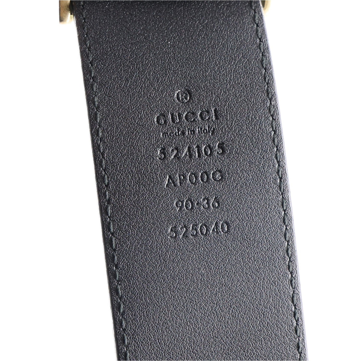 Moon Calfskin Torchon Double G 40mm Belt 90 36 Black