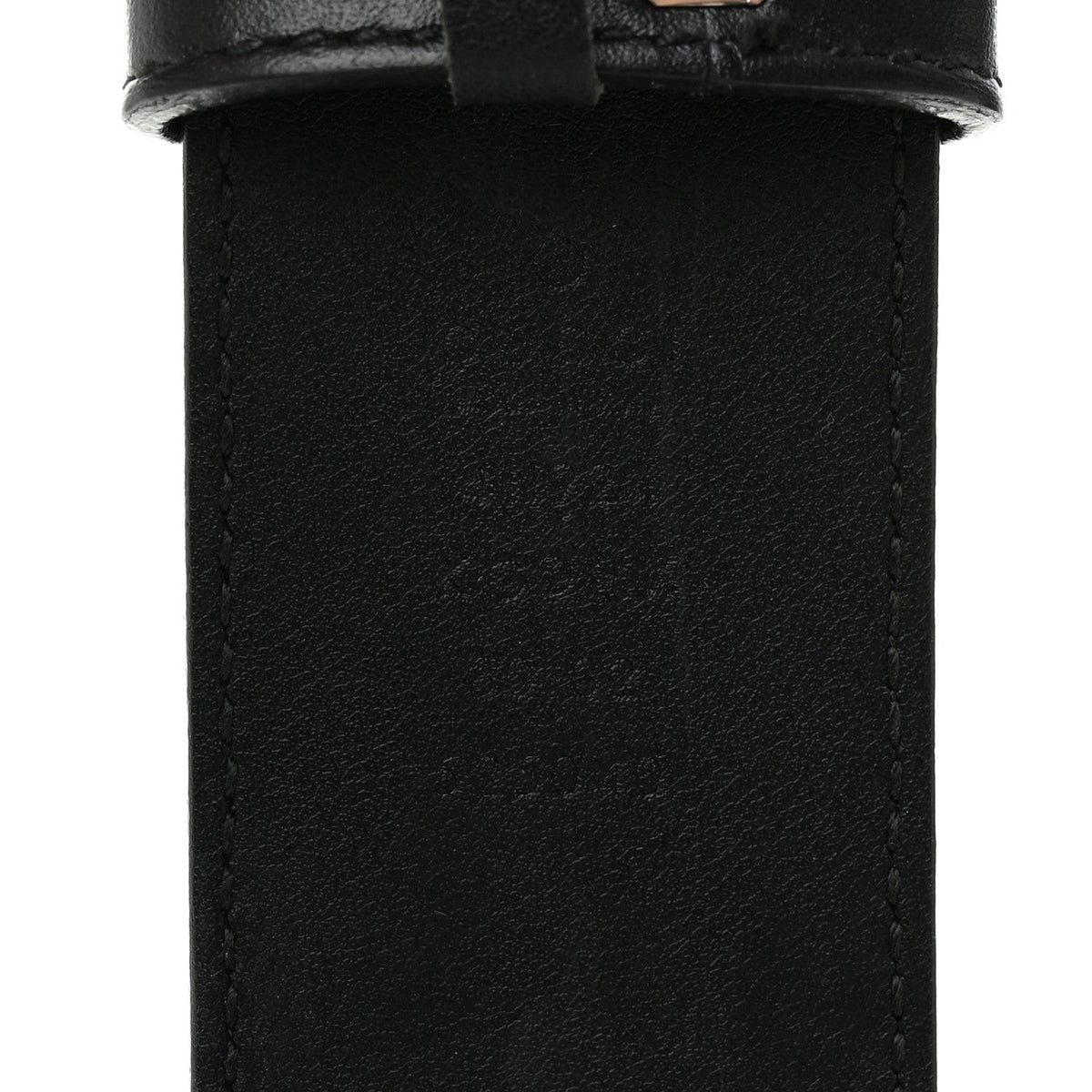 GG Supreme Monogram Selleria Calfskin Interlocking G 40mm Belt 80 32 Black Grey