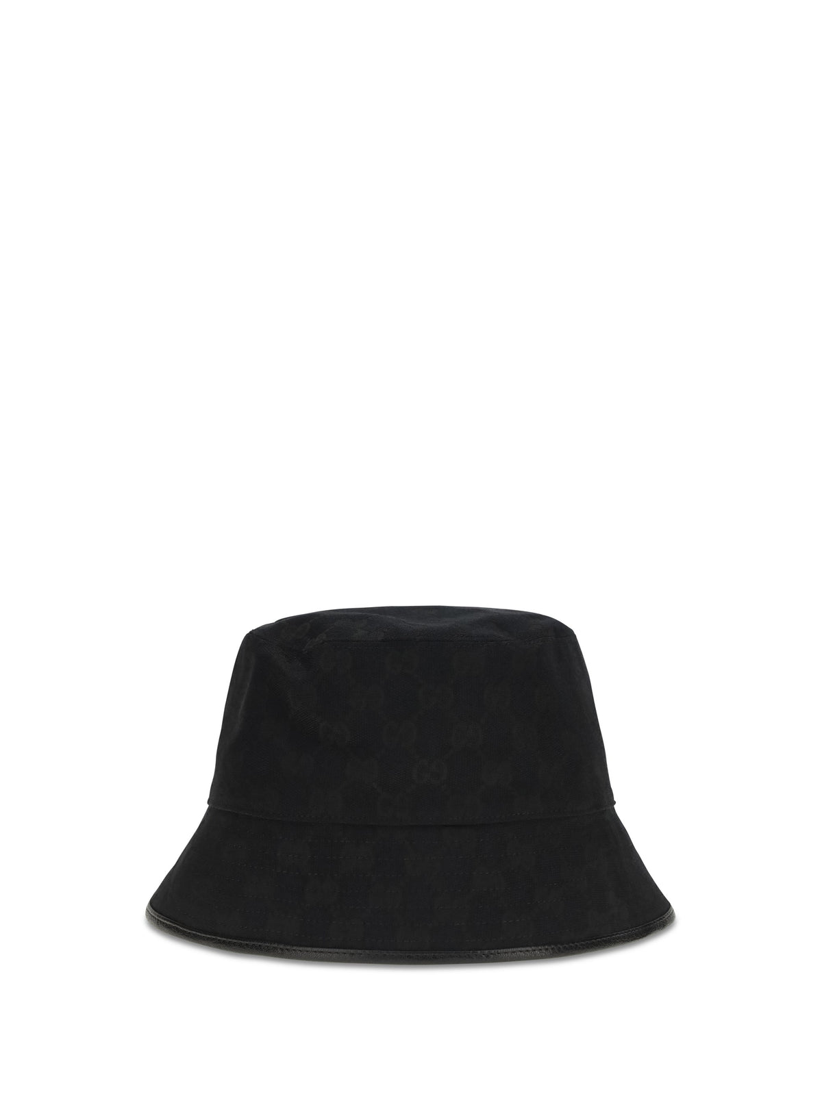 Gucci 8757404HBJS GG Cotton Canvas Bucket Hat — Black