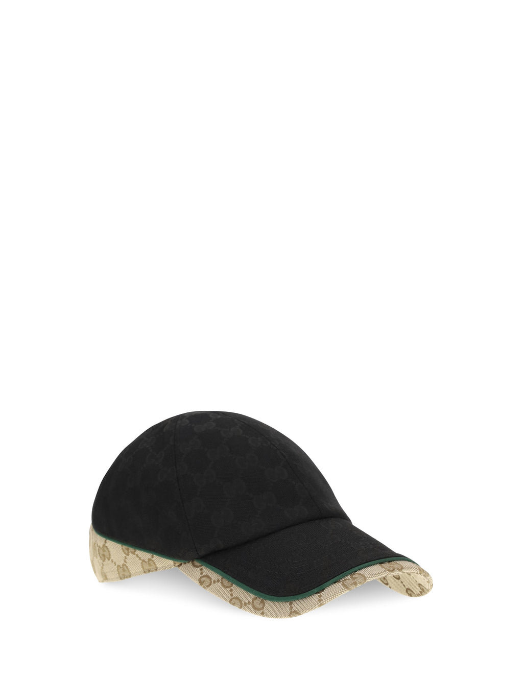 Gucci A001I24HBK3 GG Monogram Cotton Fabric Baseball Cap — Black