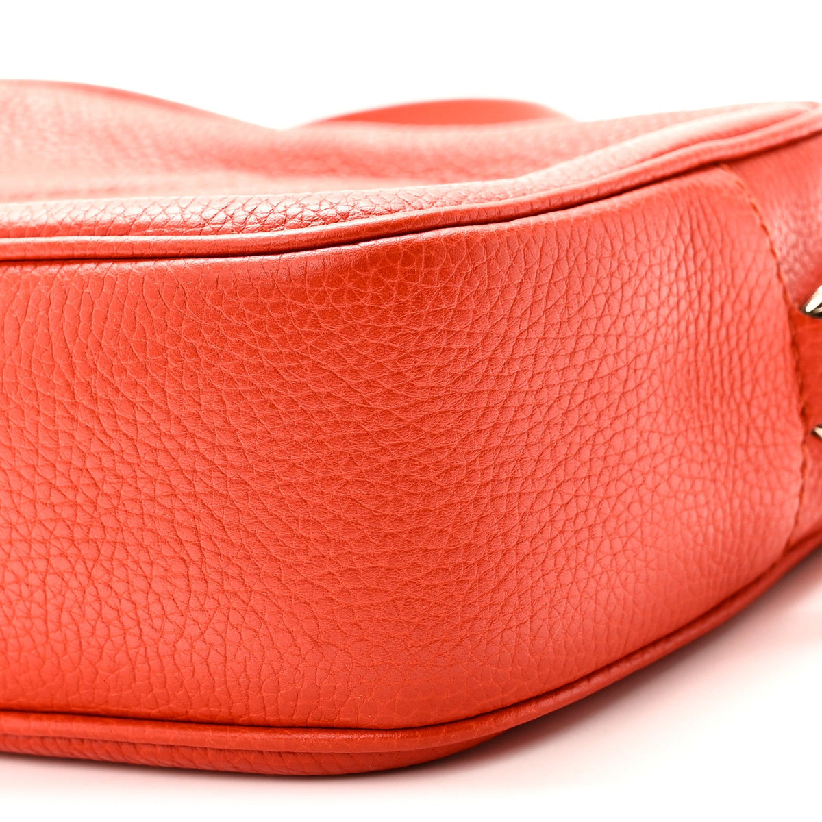 Pebbled Calfskin Small Soho Disco Bag Sun Orange