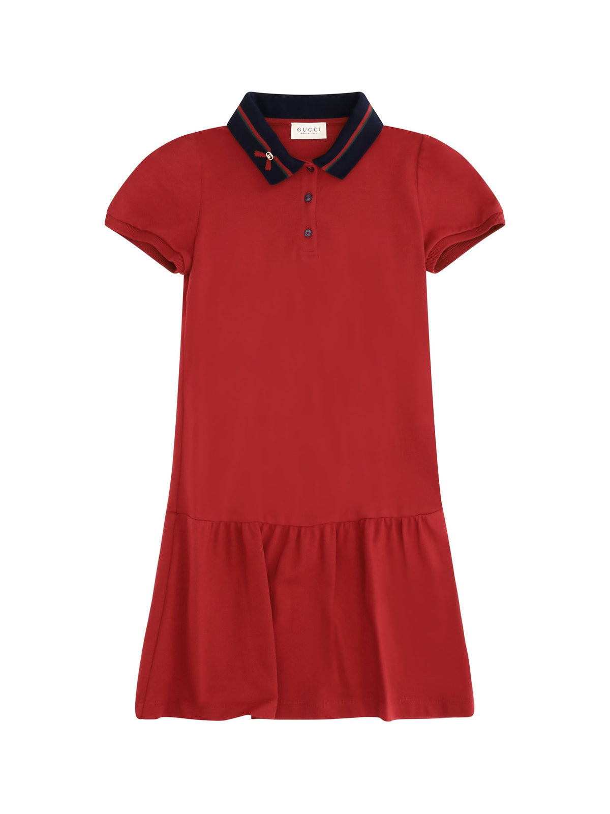 Gucci Cotton Polo Dress — Red