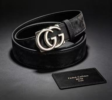 Faded Calfskin Double G Belt 80 32 Cuir