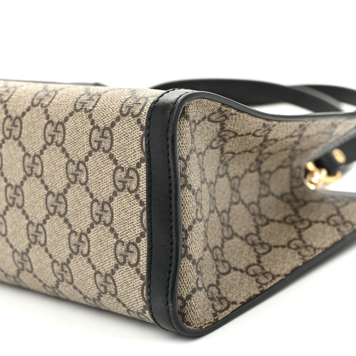 GG Supreme Monogram Small Padlock Tote Black