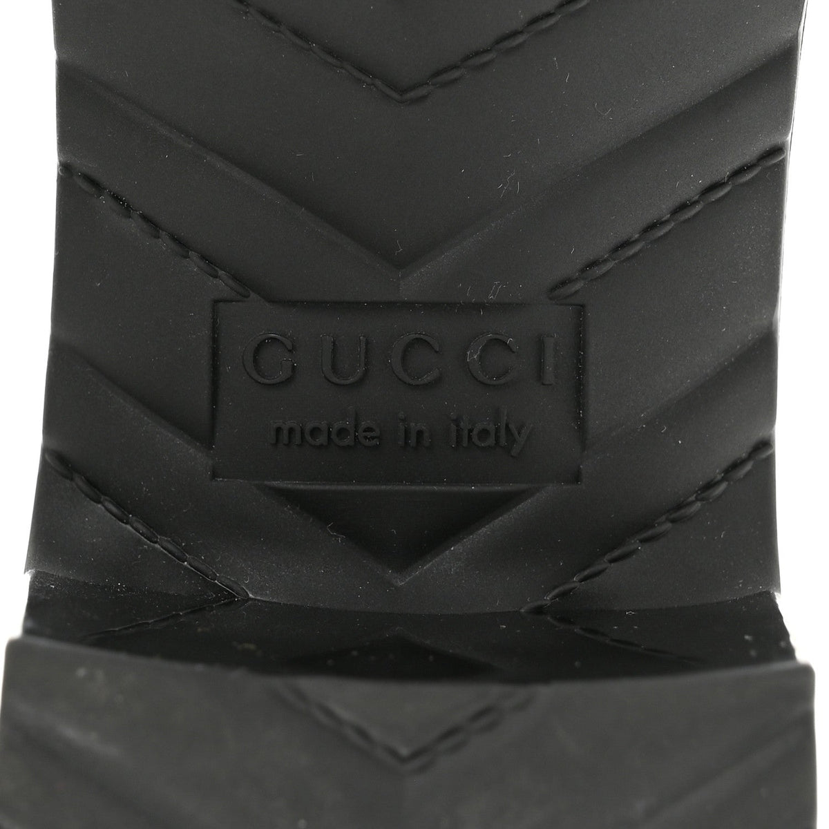 Rubber Gucci Logo Womens Platform 20/60mm Slide Sandals 38 Black