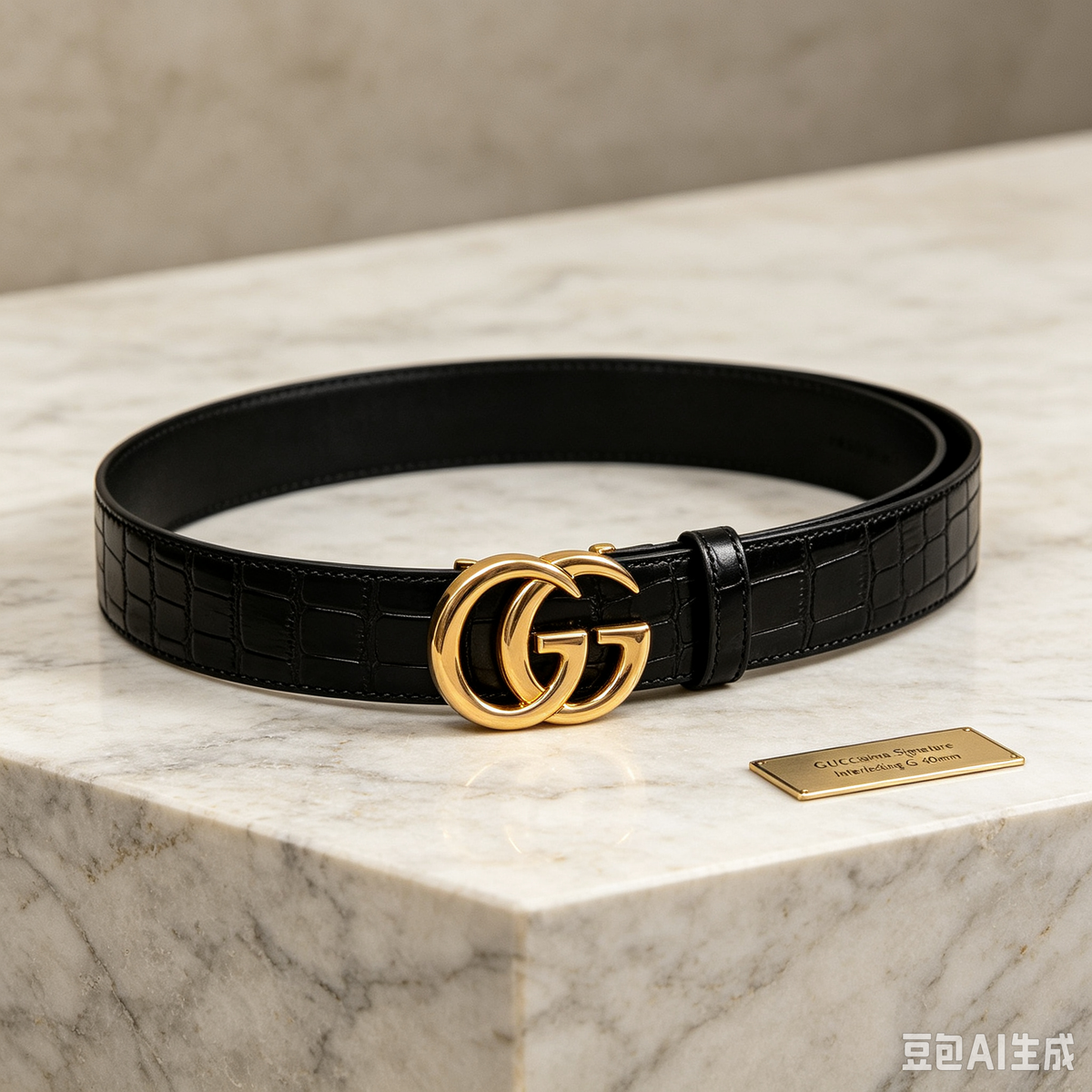 Guccissima Signature Interlocking G 40mm Belt 85 34 Black