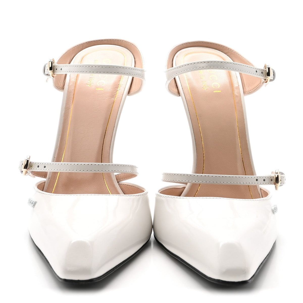 Regent Calfskin Wedge Mules 37 White