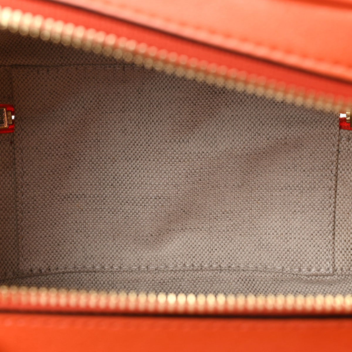 Sakai Be Green Calfskin Diagonal Stitched Blondie Top Handle Bag Orange