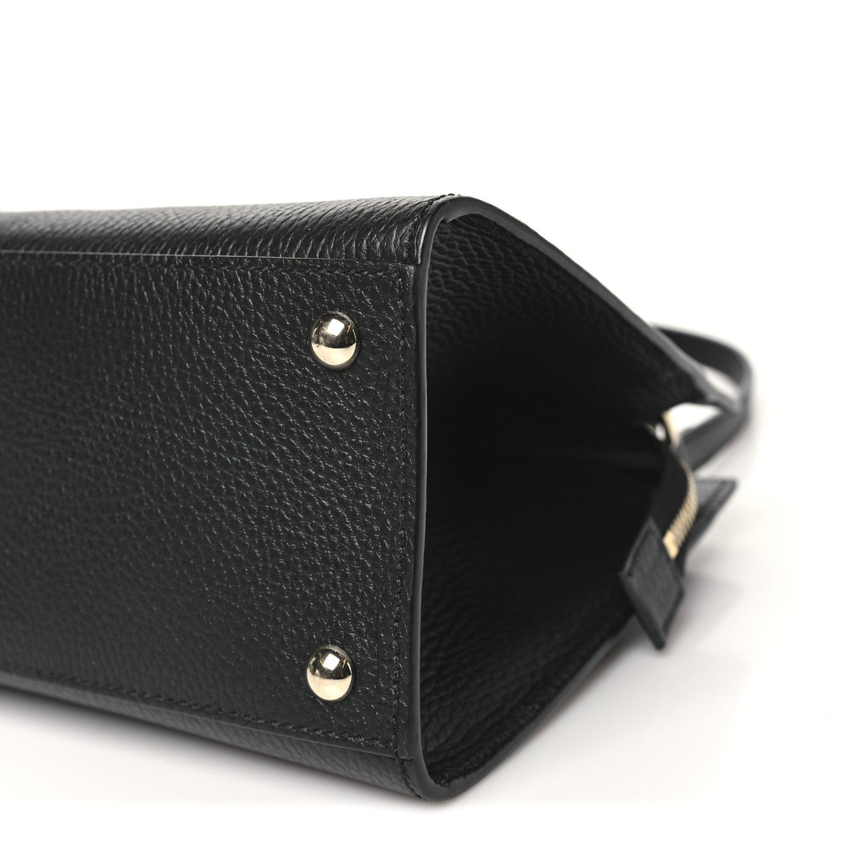 Dollar Calfskin Medium Soho Top Handle Satchel Black