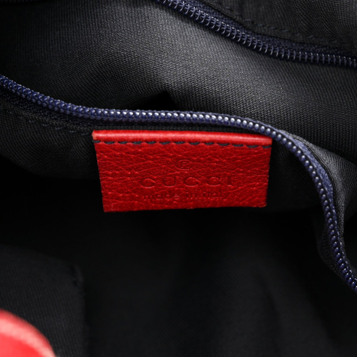 Monogram Medium Abbey Shoulder Bag Navy Red
