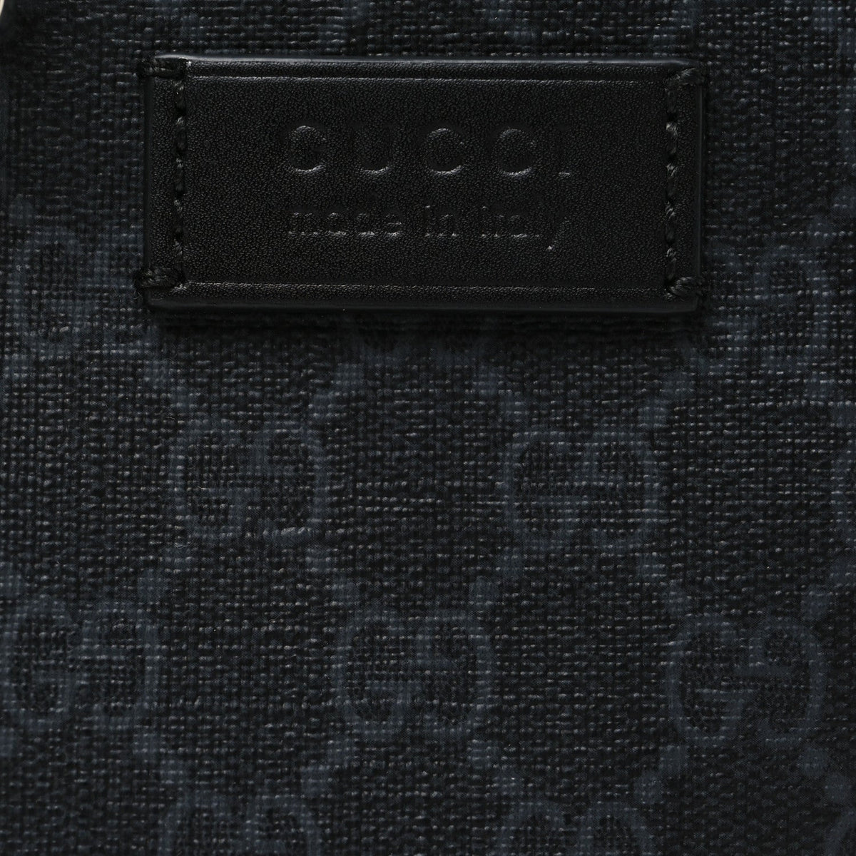 GG Supreme Monogram Appia Calfskin Web Small Camera Messenger Bag Black Grey