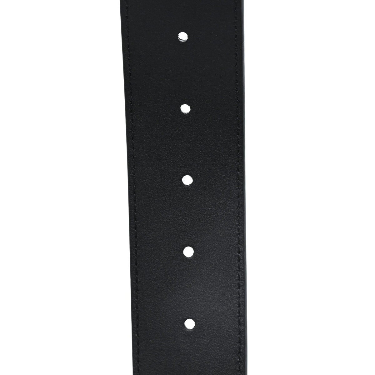 Moon Calfskin Pearl Double G 40mm Belt 80 32 Black Cream
