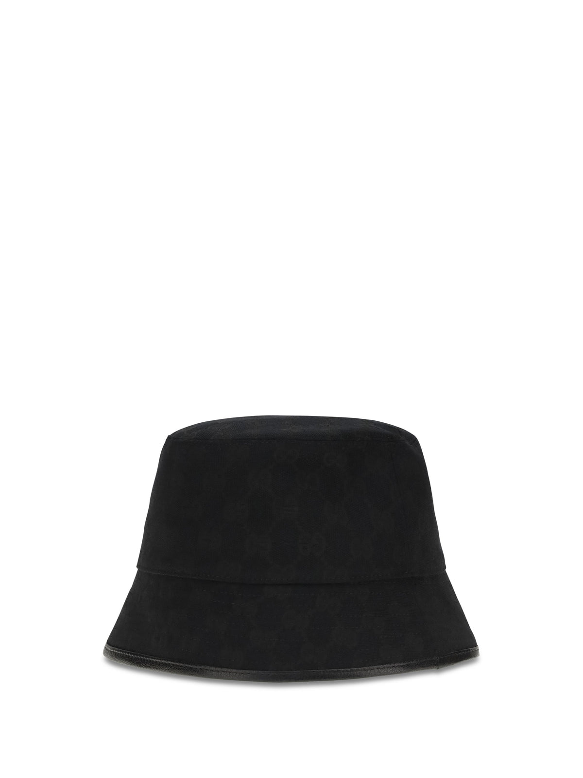 Gucci 8757404HBJS GG Cotton Canvas Bucket Hat — Black
