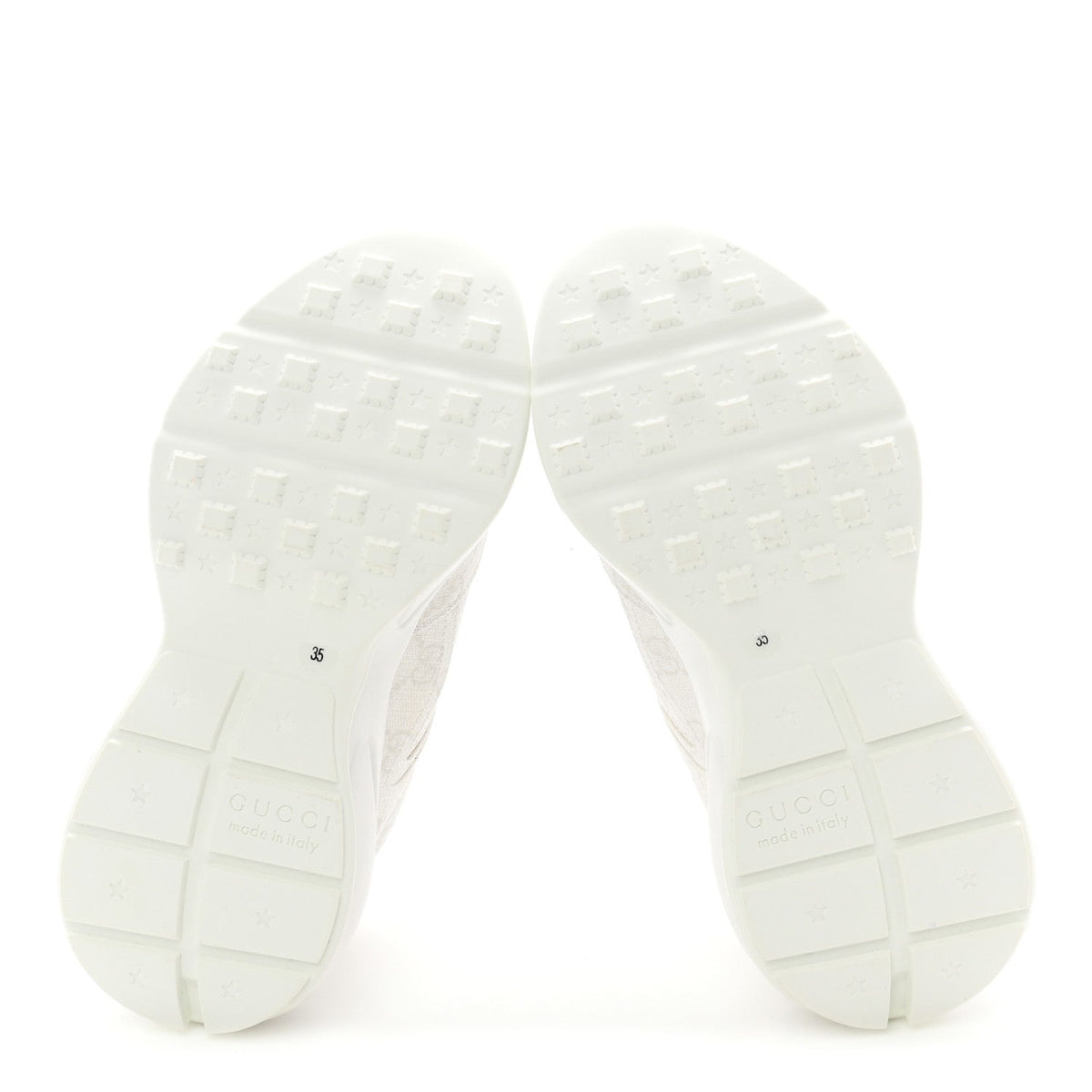 GG Supreme Monogram Womens Rhyton Sneakers 35 White
