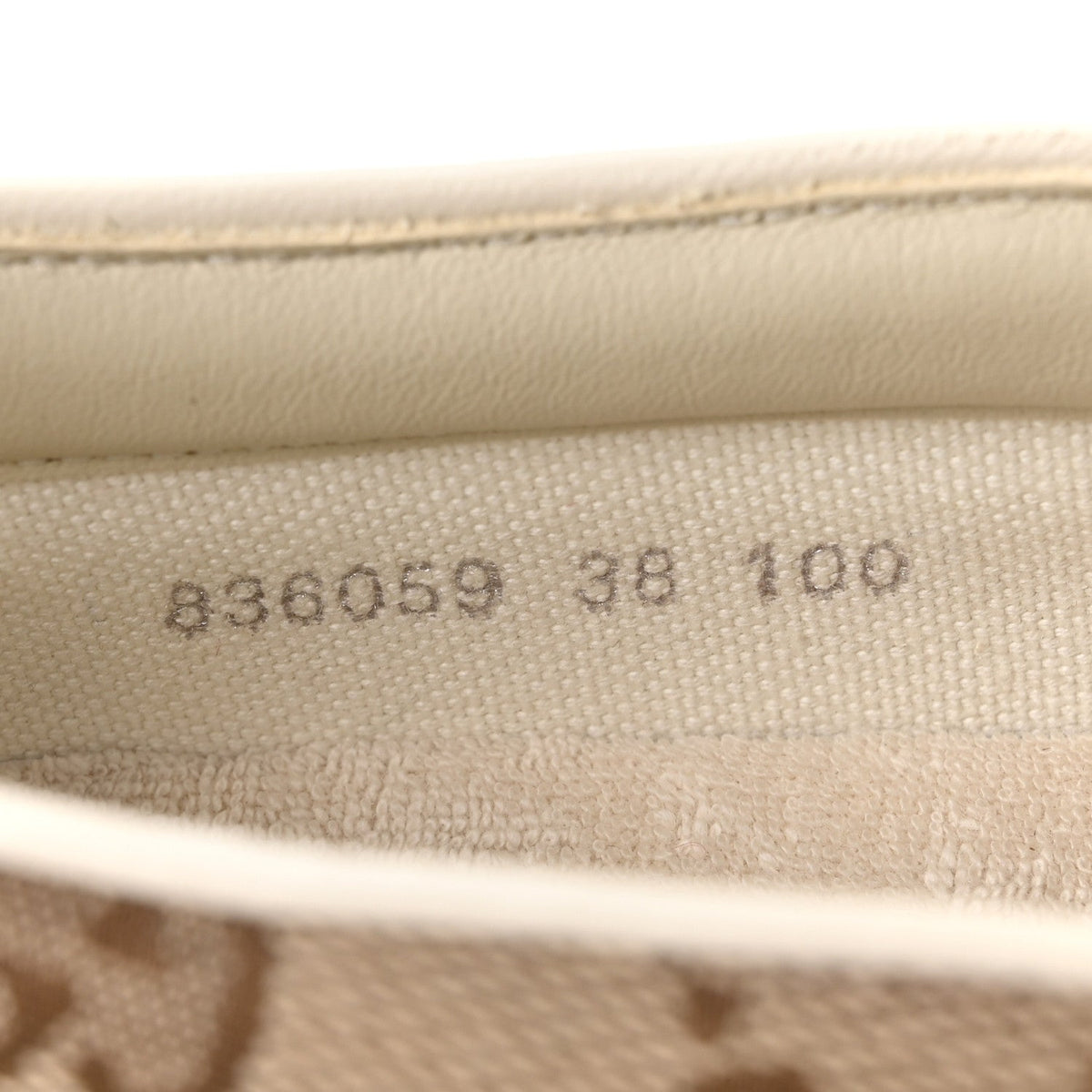 New Canvas GG Monogram Womens Slip On 30mm Sneakers 38 Beige Ebony Mystic White