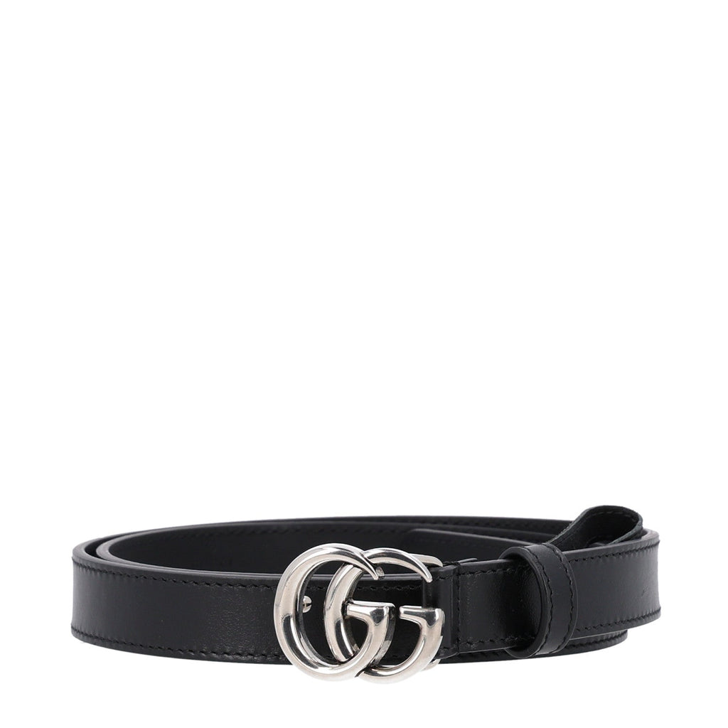Plutone Calfskin Palladium Double G 20mm Belt 85 34 Black