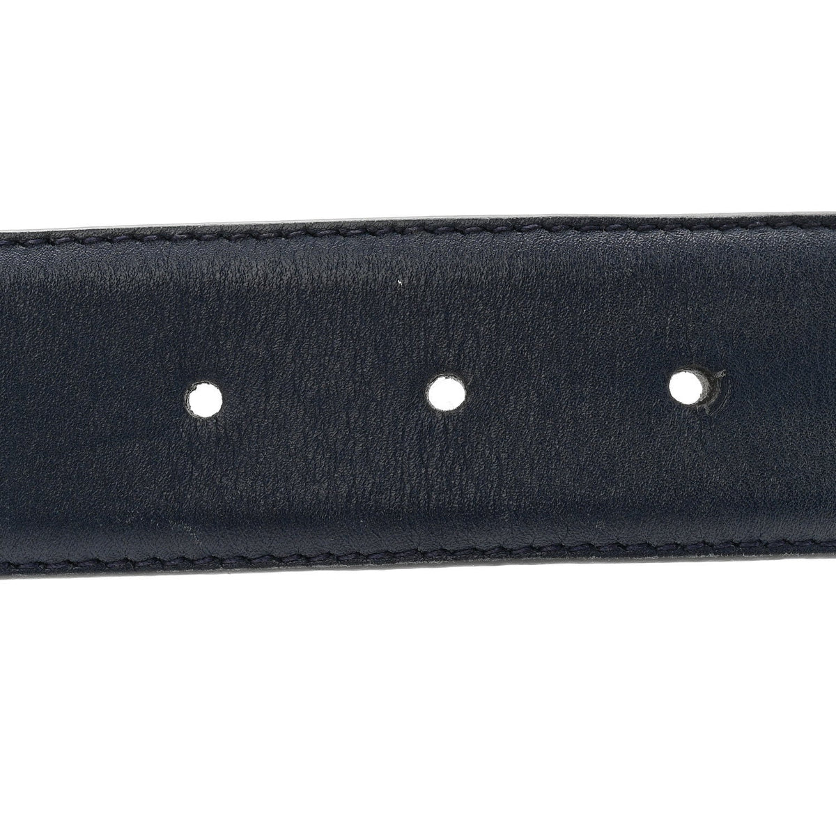 Moon Calfskin Interlocking G 37mm Belt 75 30 Cobalt Blue
