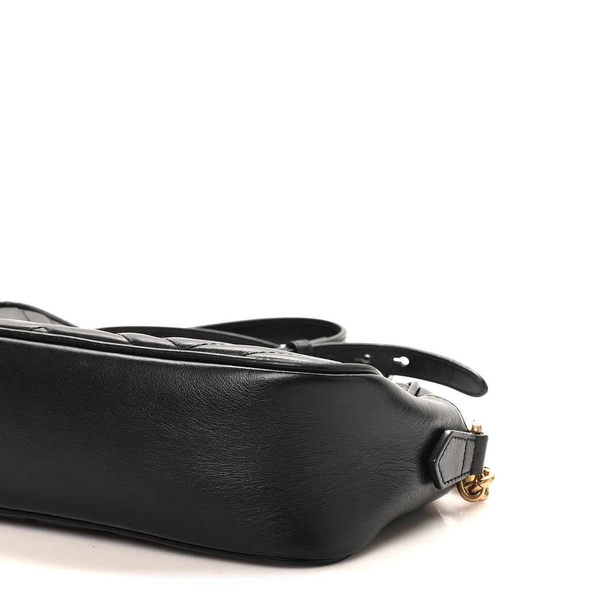 Calfskin Matelasse Small GG Marmont Chain Shoulder Bag Black