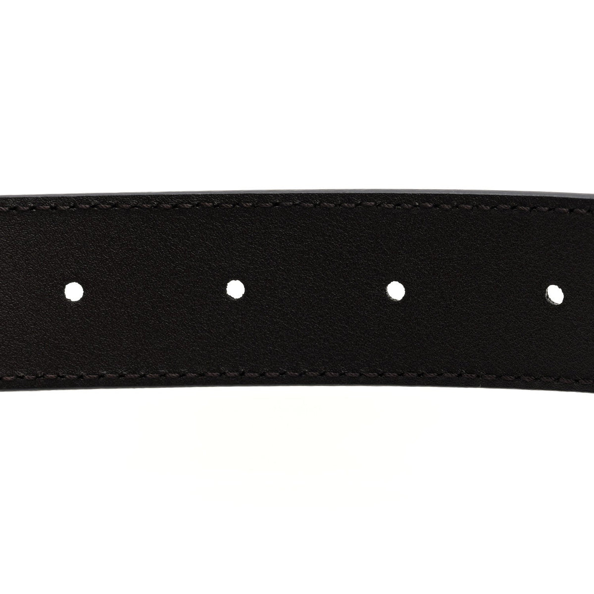 Plutone Calfskin Plaque GG 30mm Belt 80 32 Cocoa