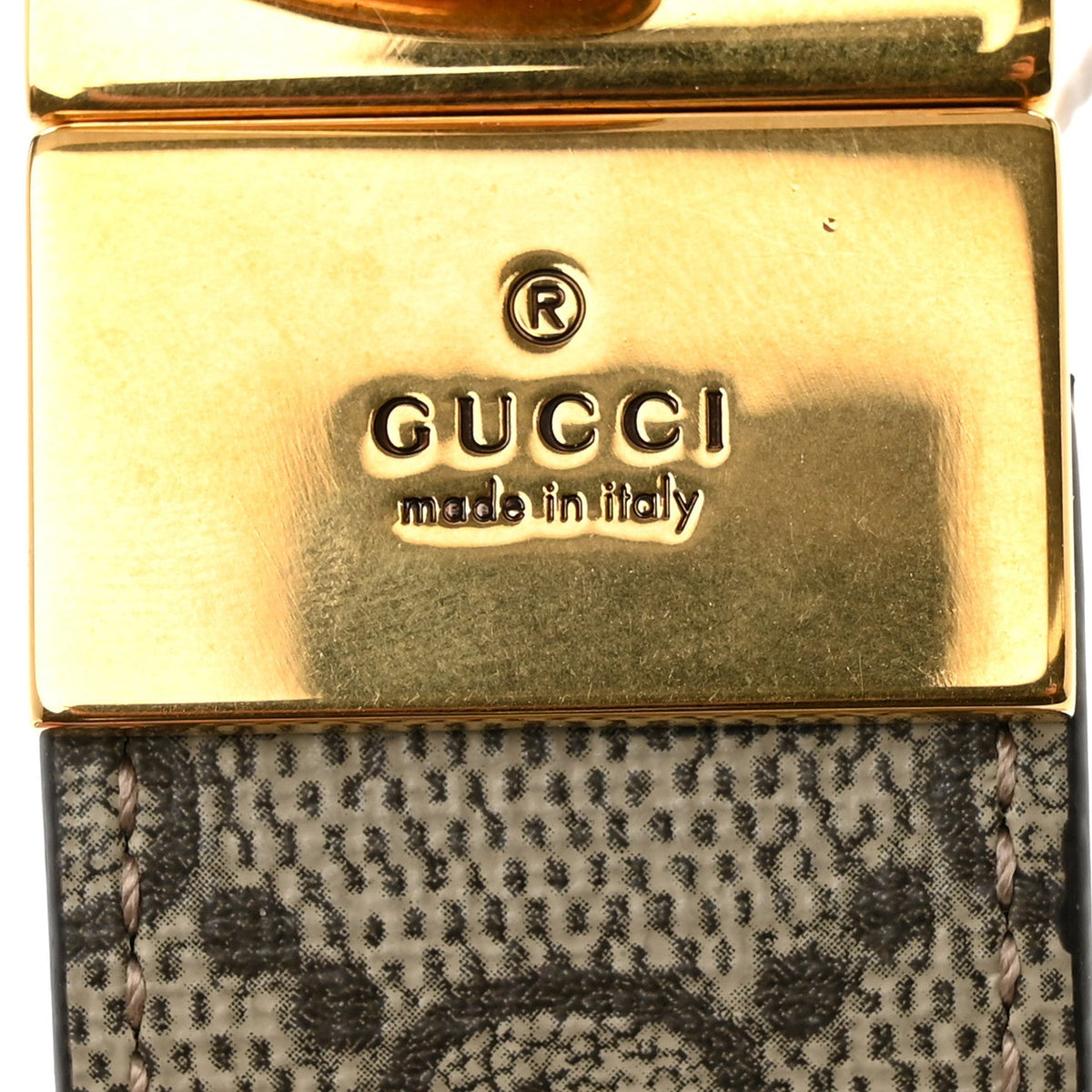 GG Supreme Monogram Plutone Calfskin Double G Reversible 30mm Belt 85 34 Beige Ebony Brown
