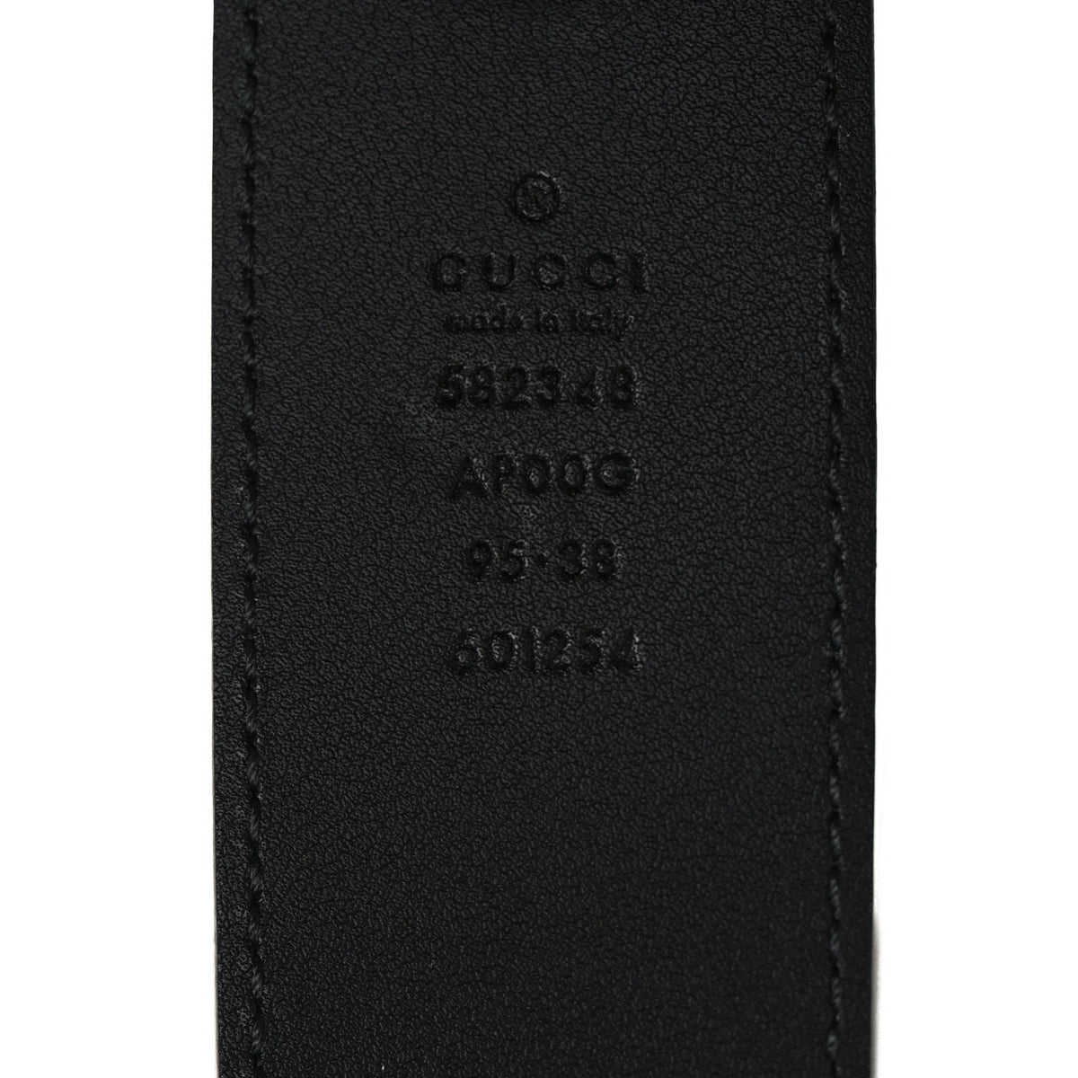 Moon Calfskin Scales Double G 40mm Belt 95 38 Black