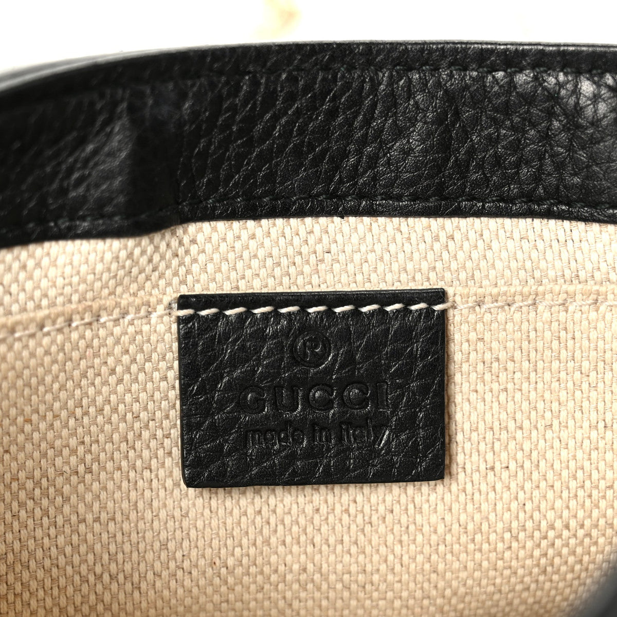 Pebbled Calfskin Small Soho Flap Crossbody Black