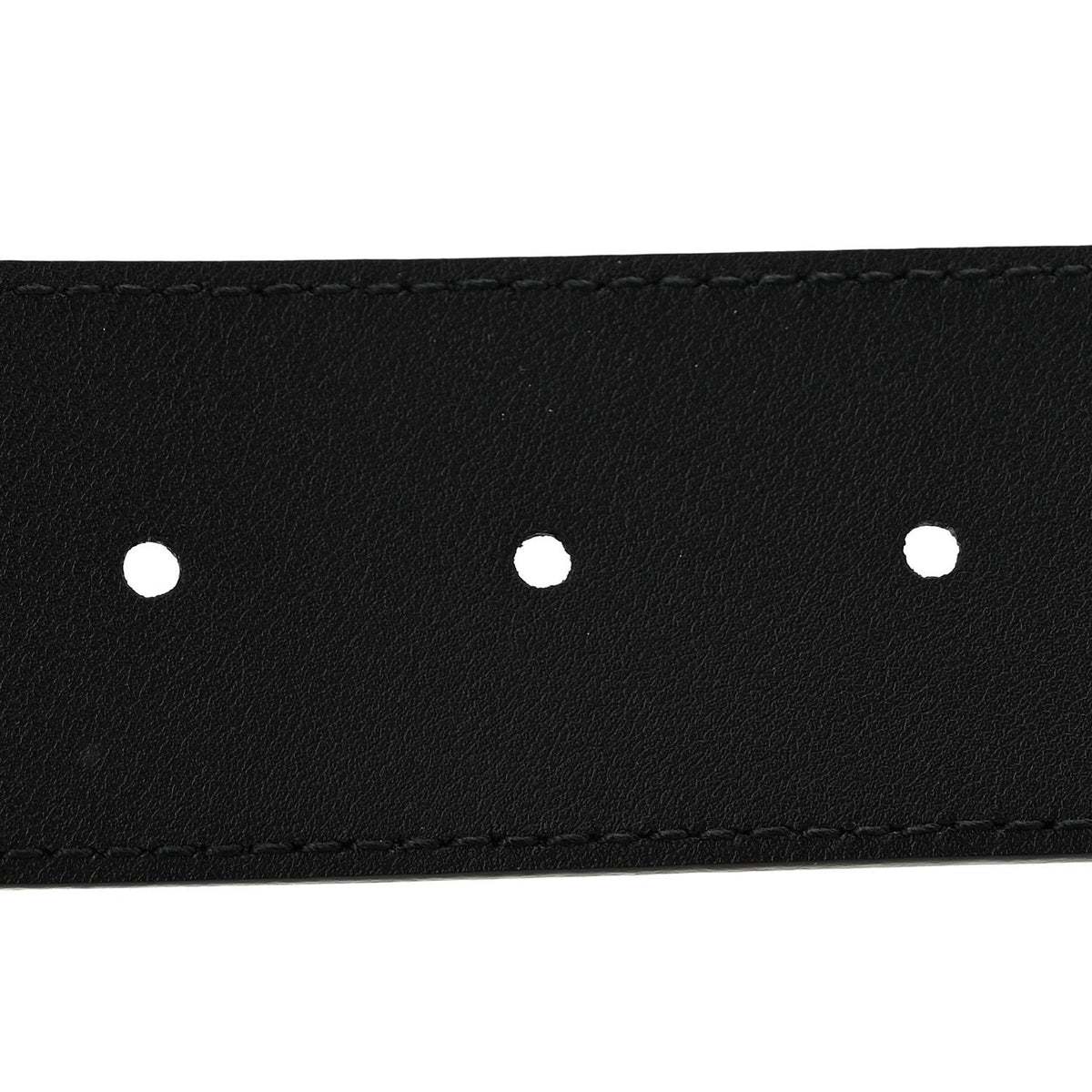 Moon Calfskin Pearl Double G 40mm Belt 75 30 Black Cream