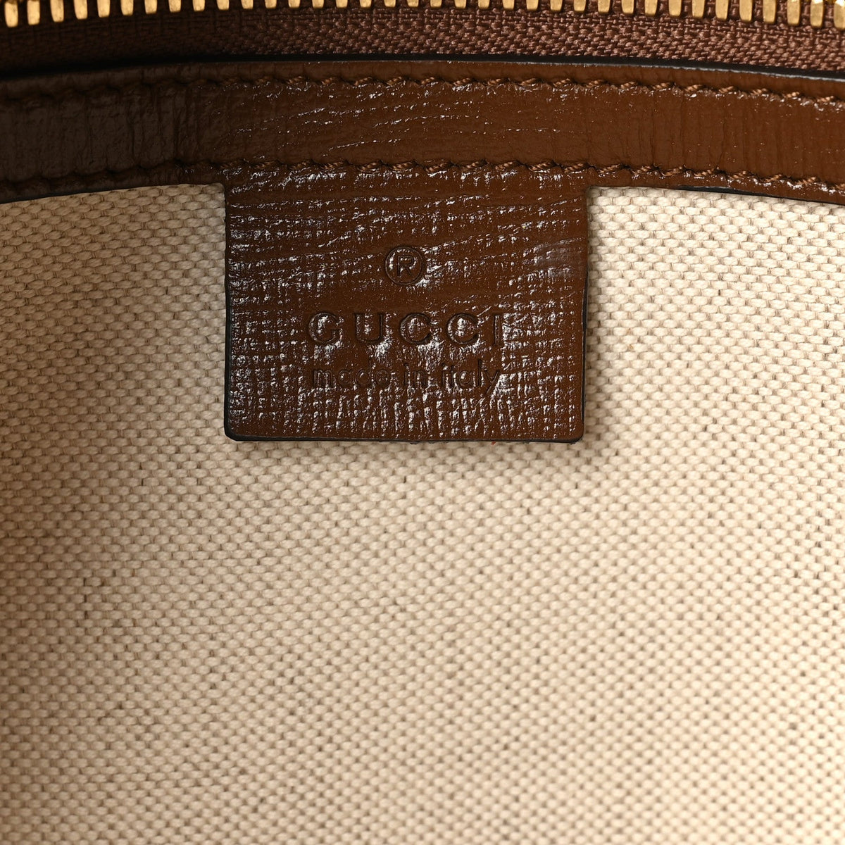 GG Supreme Monogram Fake/Not Large Retro Interlocking G Tote Bag Beige Brown Sugar