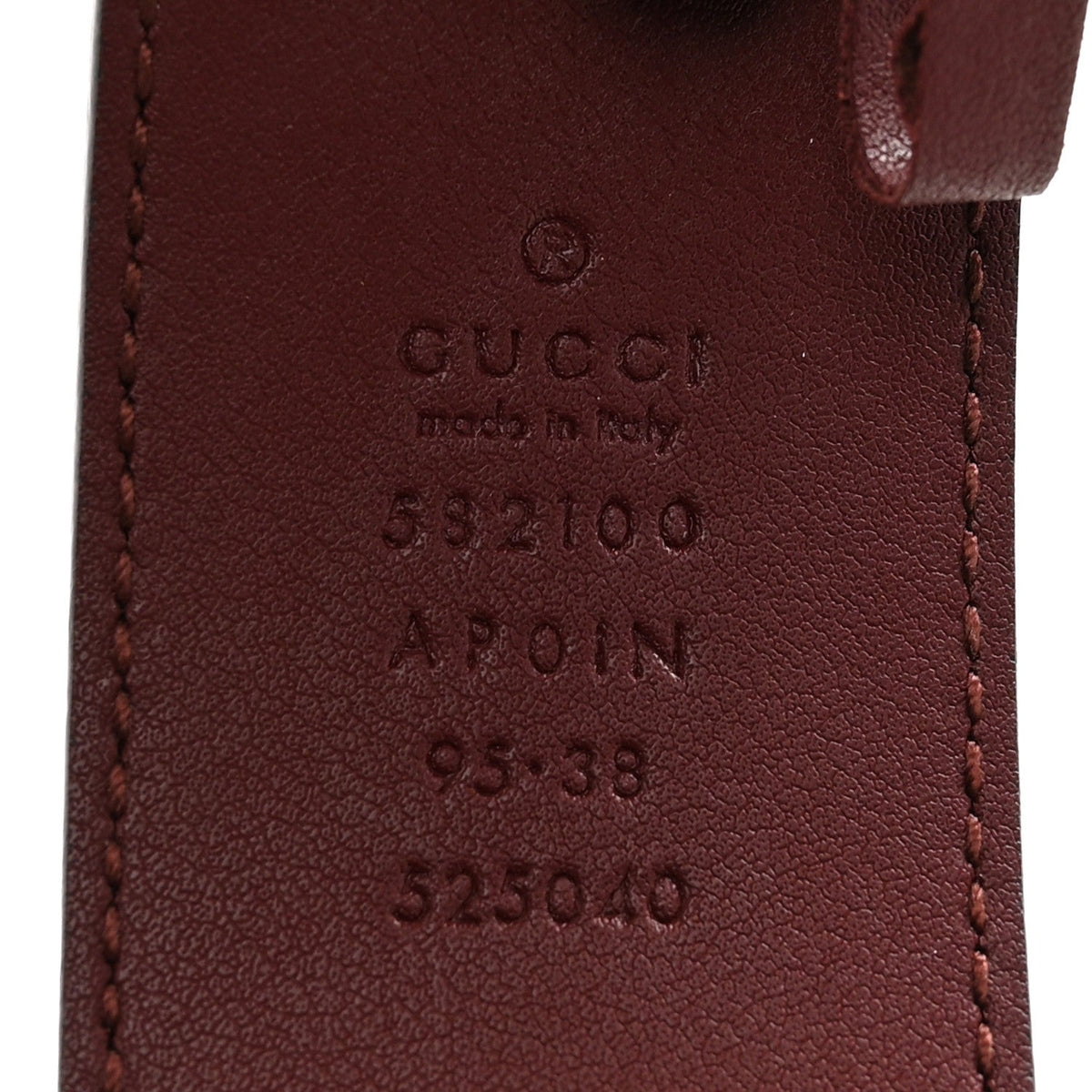 Calfskin Crystal Double G 40mm Belt 95 38 Vintage Bordeaux
