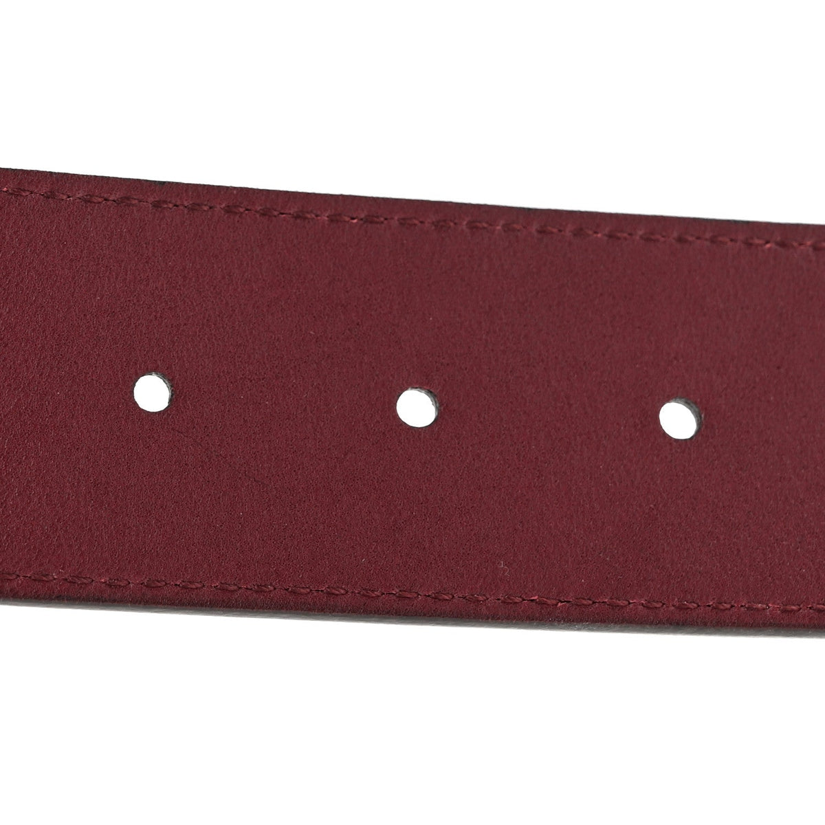 Moon Calfskin Nickel Double G 40mm Belt 75 30 Strong Red