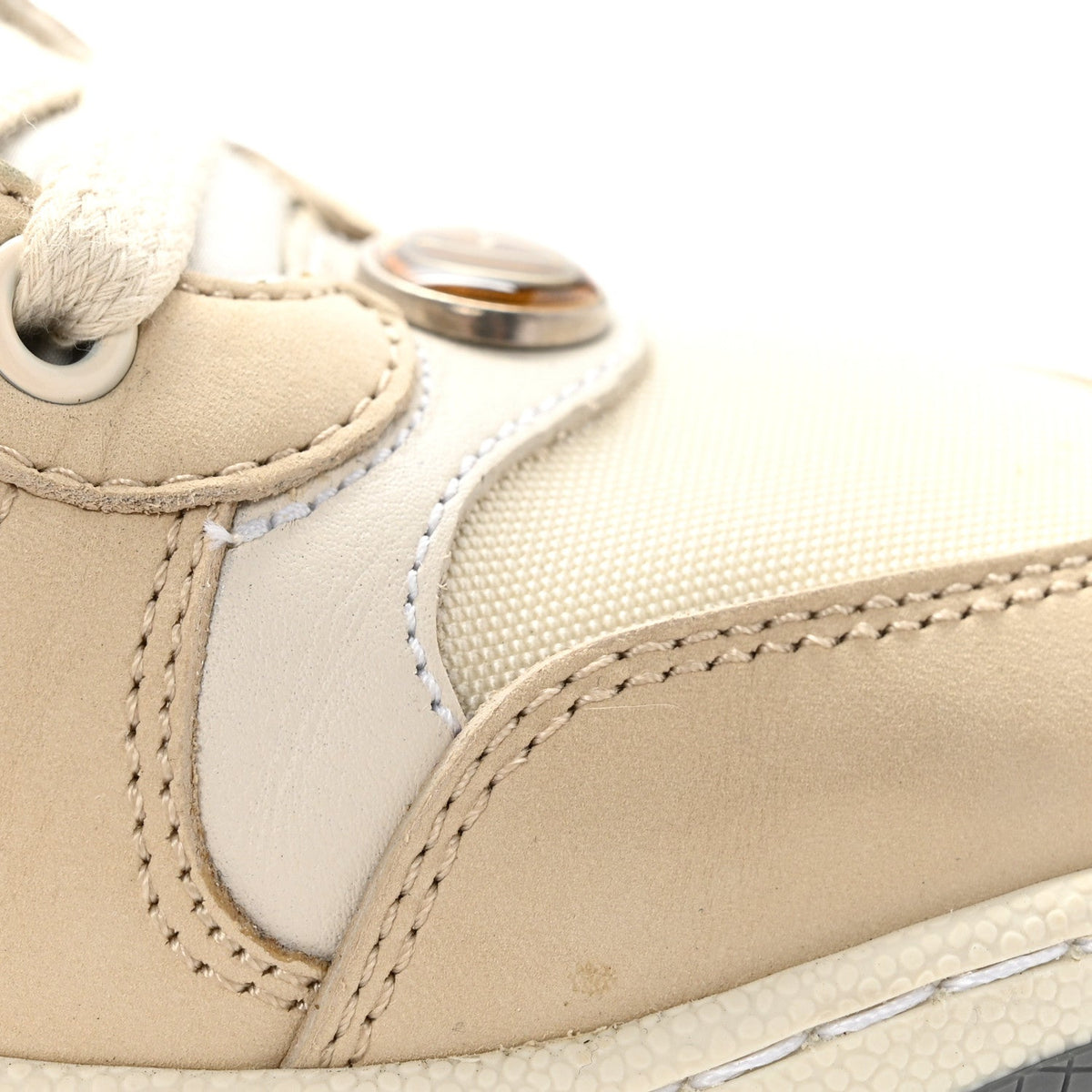 Nylon Nubuck Web Womens Screener Sneakers 37 Mystic White Dusty Milk