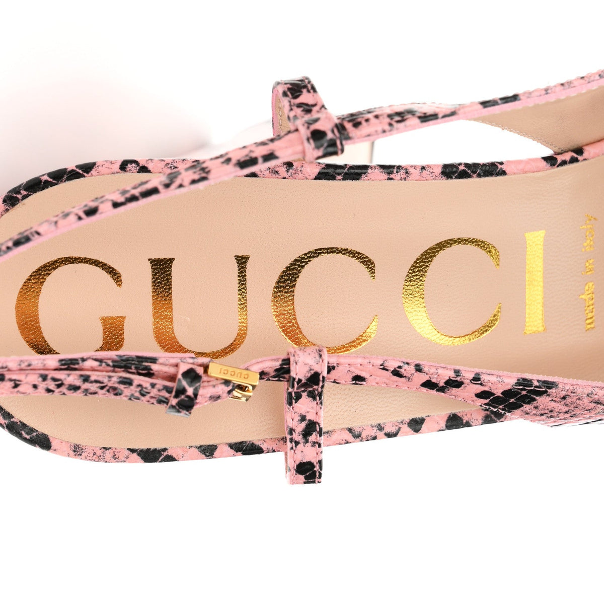 Calfskin Python Print Horsebit Platform 35/120mm Slingback Pumps 41 Wild Rose