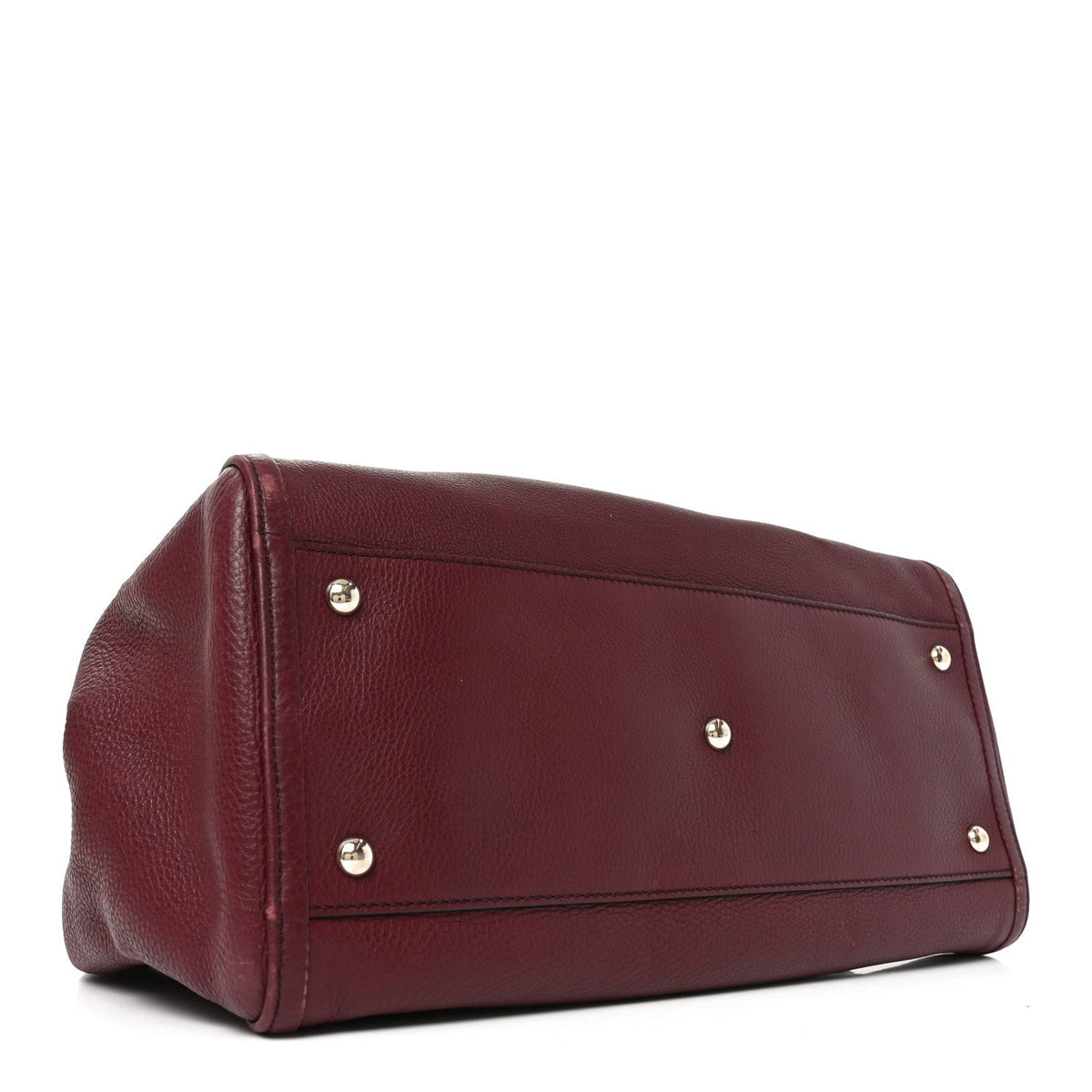 Pebbled Calfskin Medium Soho Shoulder Bag Bordeaux