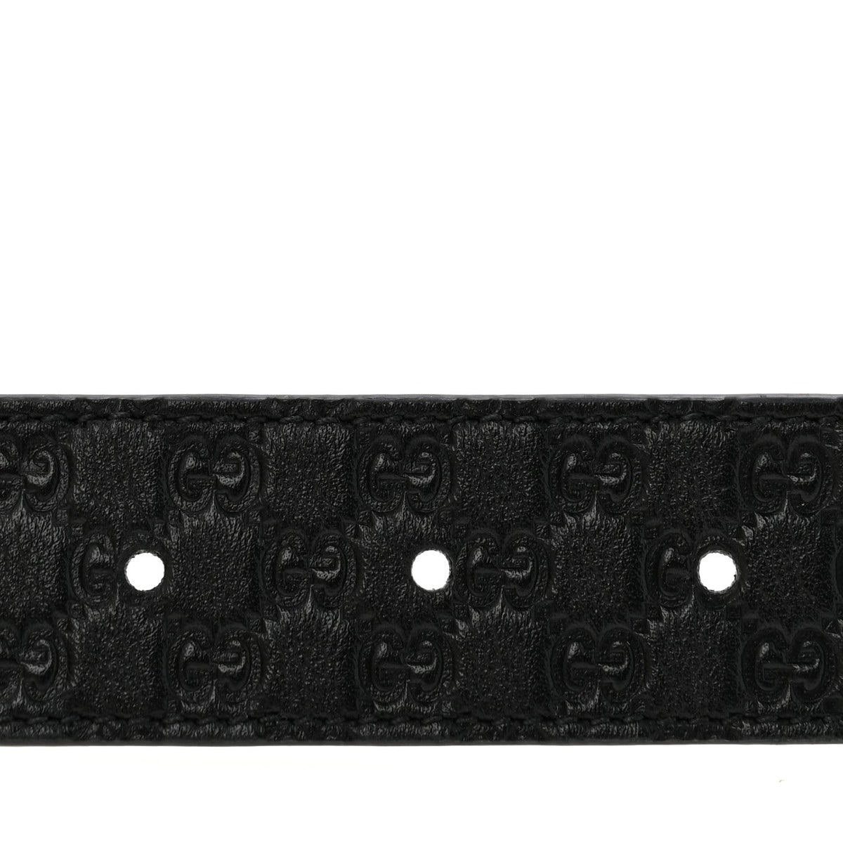 Guccissima Double G Reversible Belt 75 30 Black White