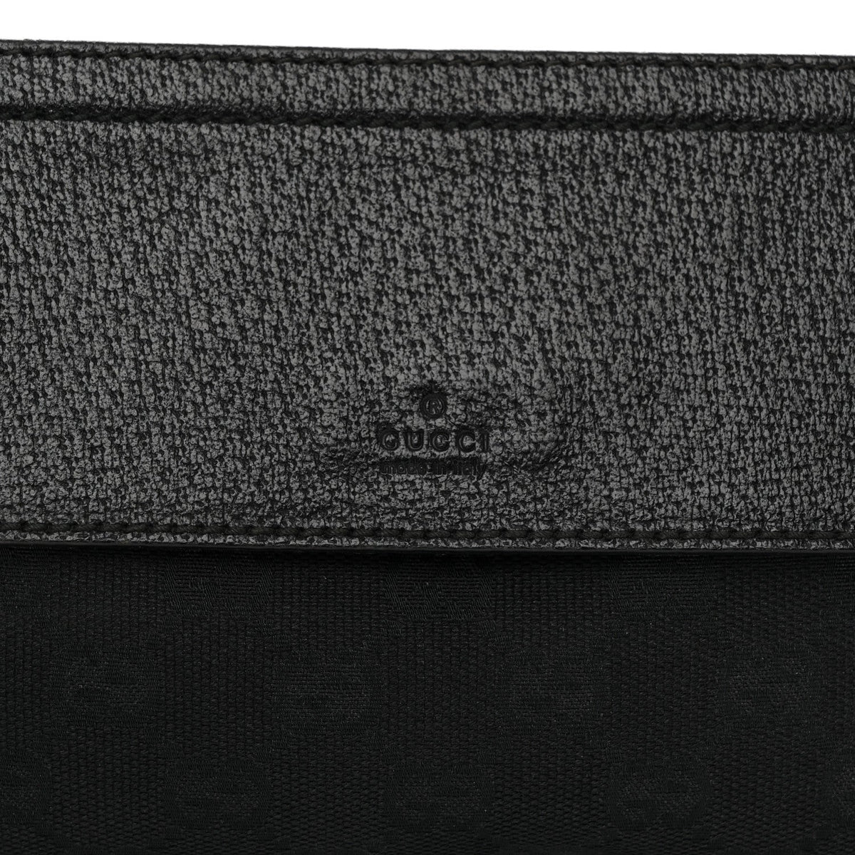 Monogram Web Belt Pouch Bag Black