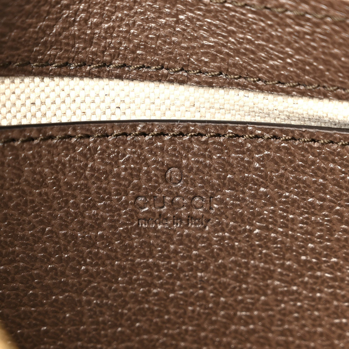 GG Supreme Monogram Textured Dollar Calfskin Mini Ophidia Chain Bag Beige Ebony