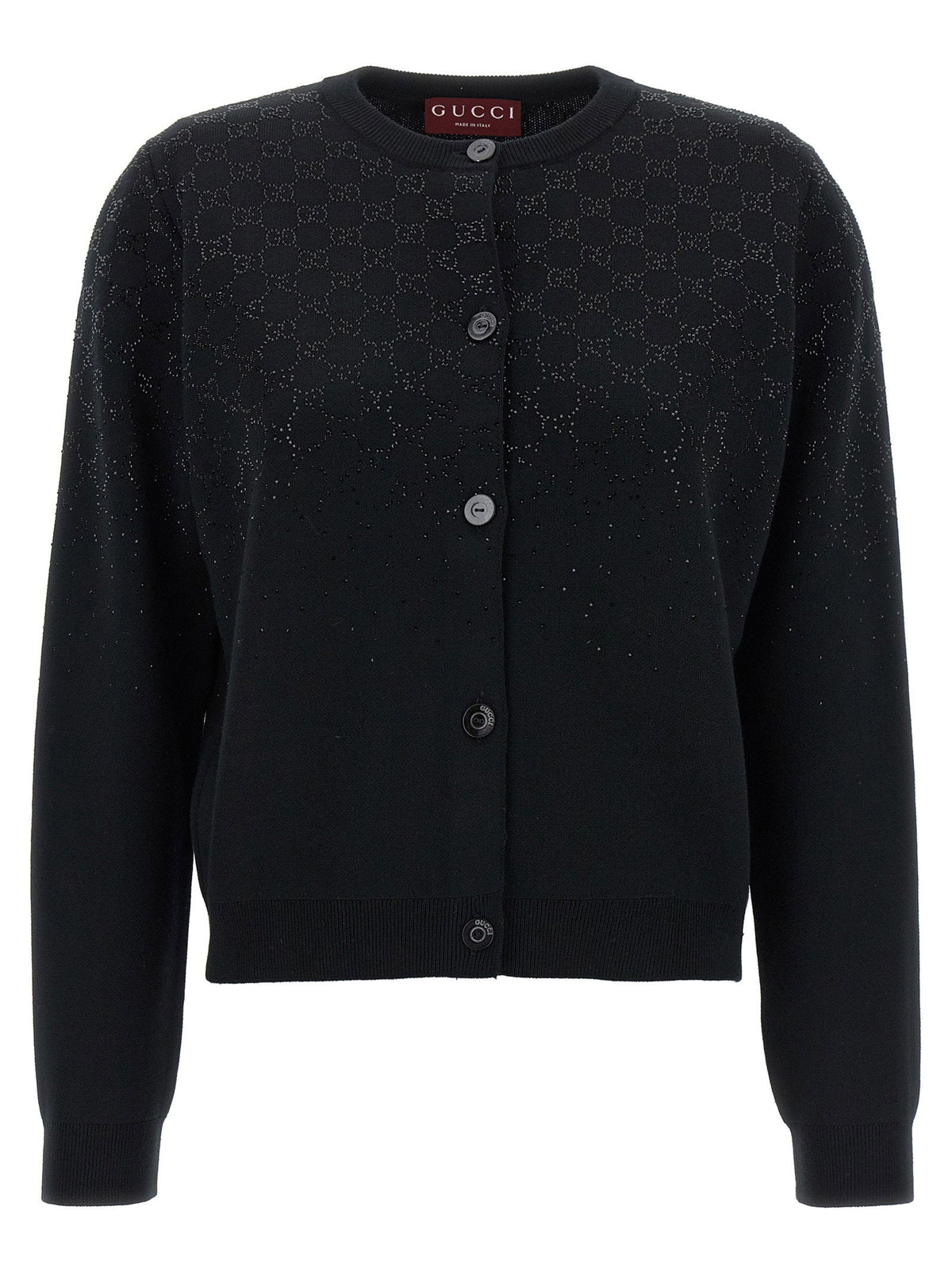 Gucci GG Crystal Cardigan — Black
