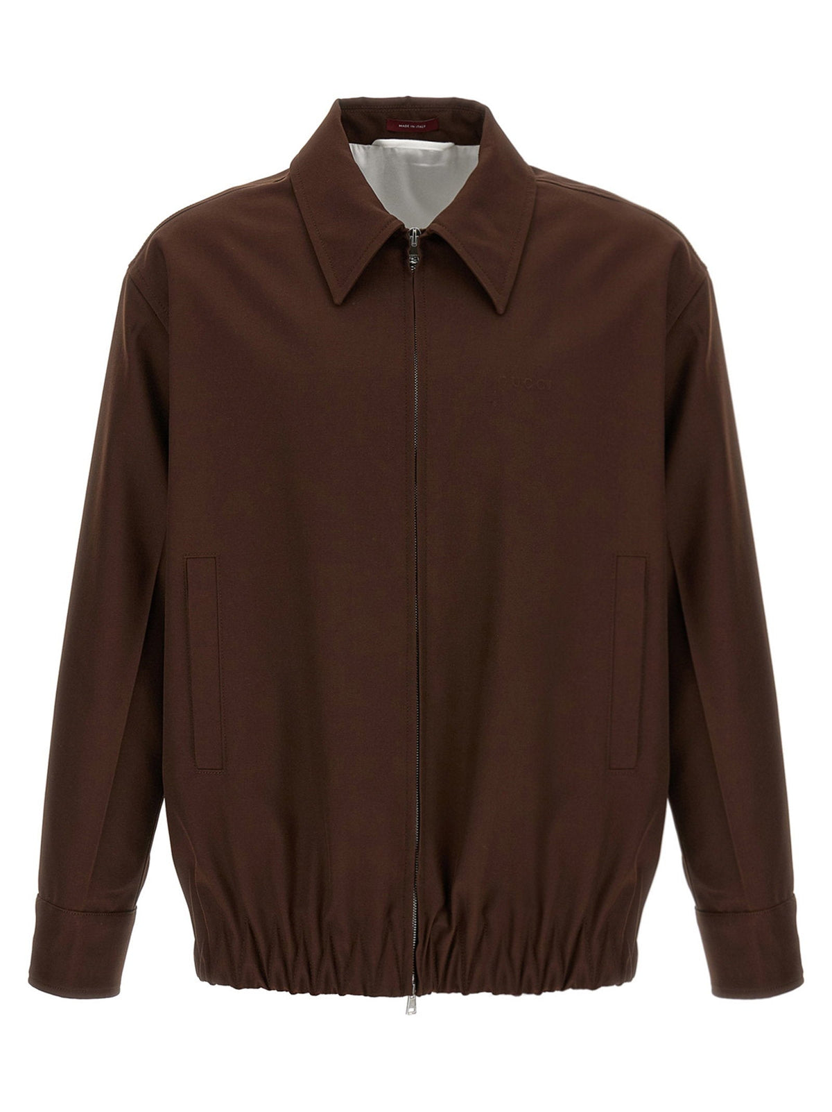 Gucci Wool Twill Jacket — Brown