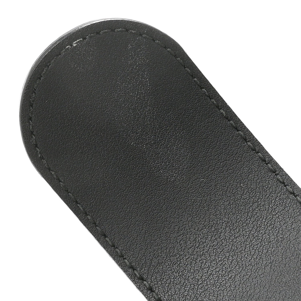 Moon Calfskin Pearl Double G 40mm Belt 80 32 Black Cream