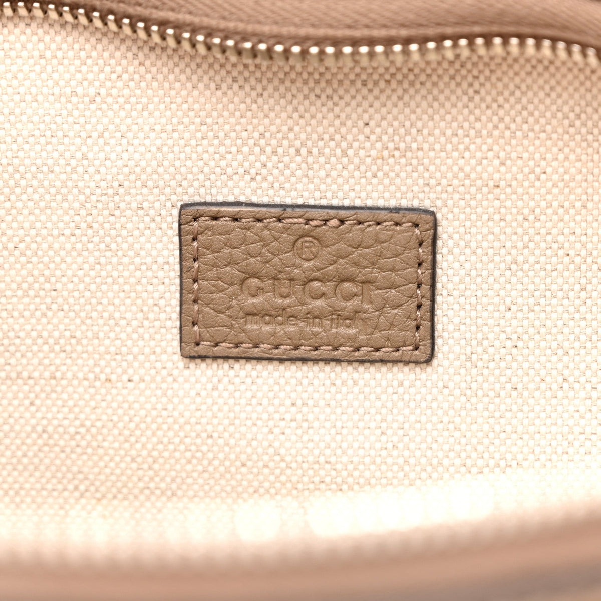 Piuma Calfskin Jumbo GG Embossed Pocket Belt Bag  Good Taupe