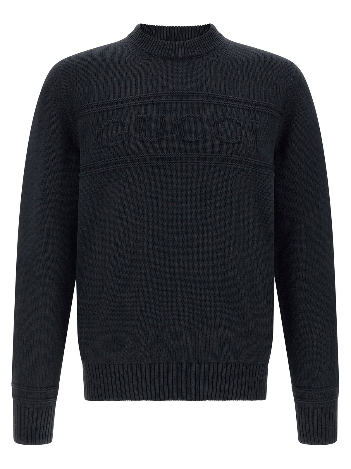 Gucci Intarsia Knit Sweater — Black