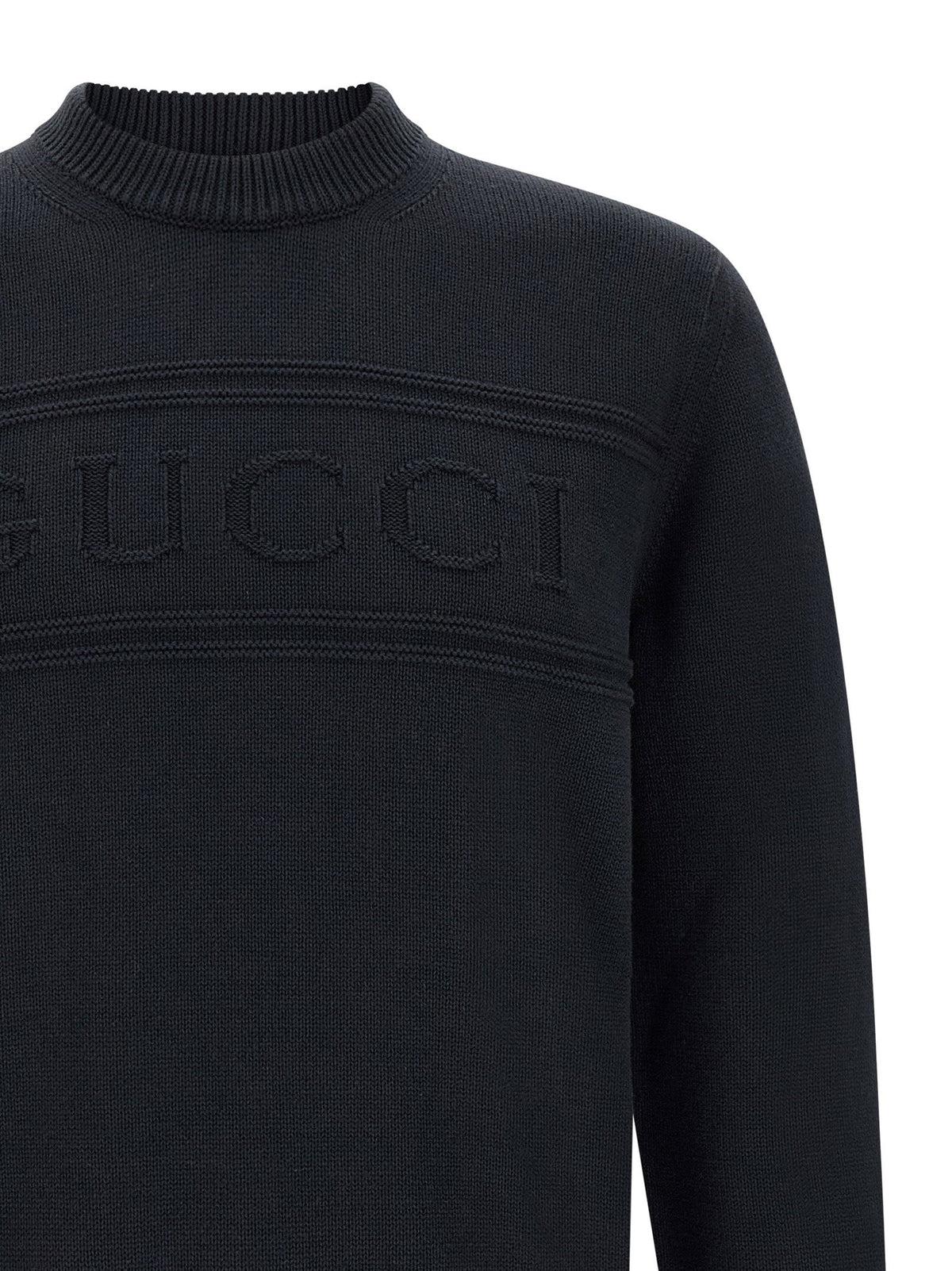 Gucci Intarsia Knit Sweater — Black