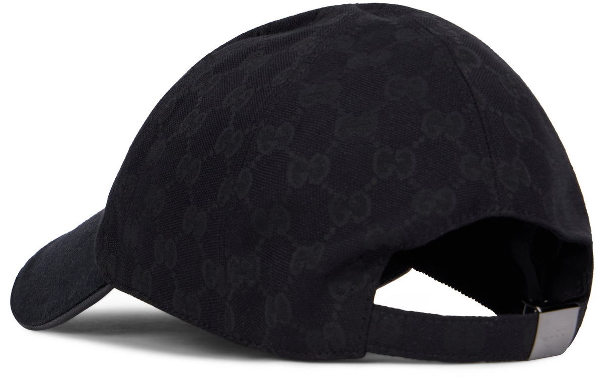 Gucci 875733 GG Monogram Cotton Baseball Cap — Black