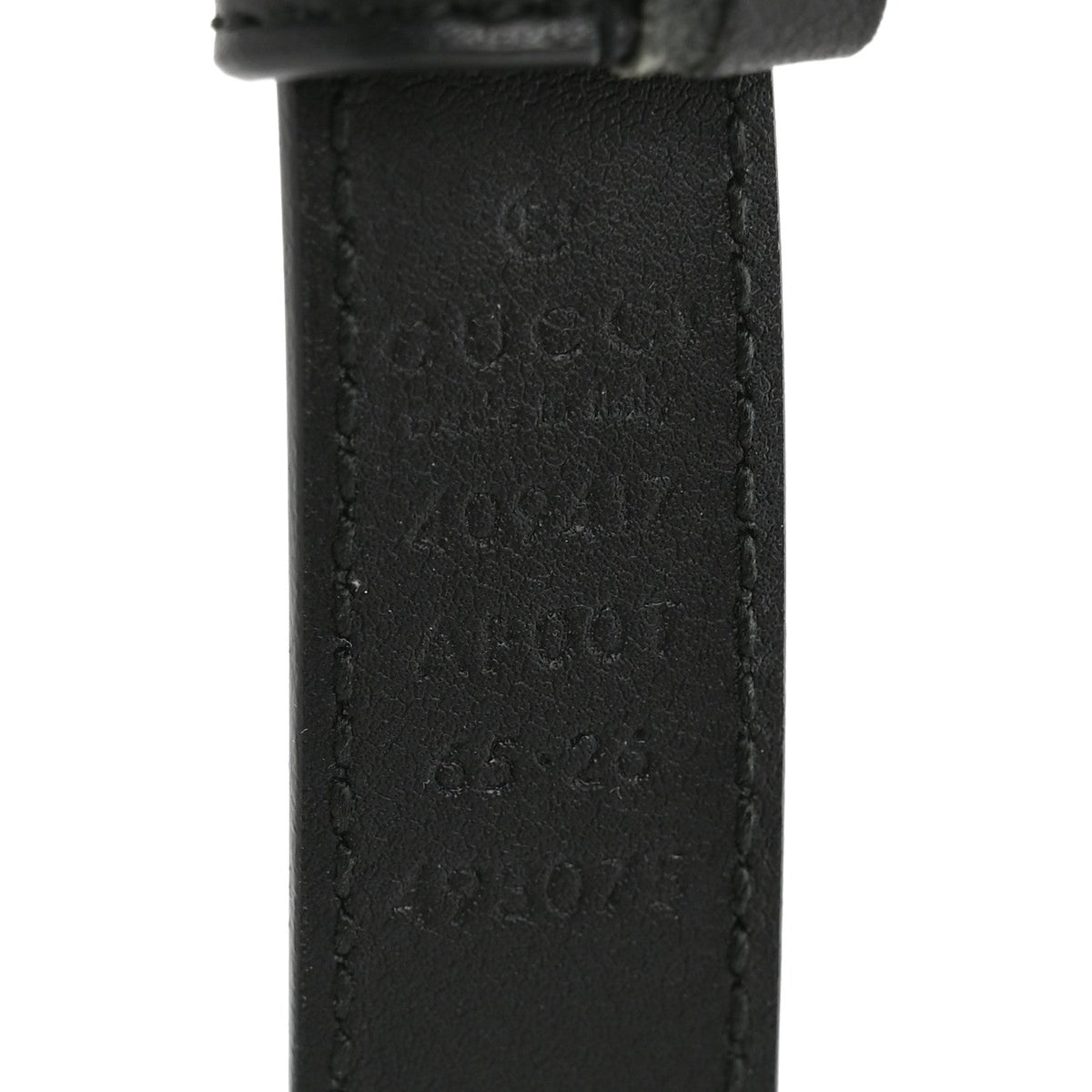 Calfskin Double G 20mm Belt 65 26 Black