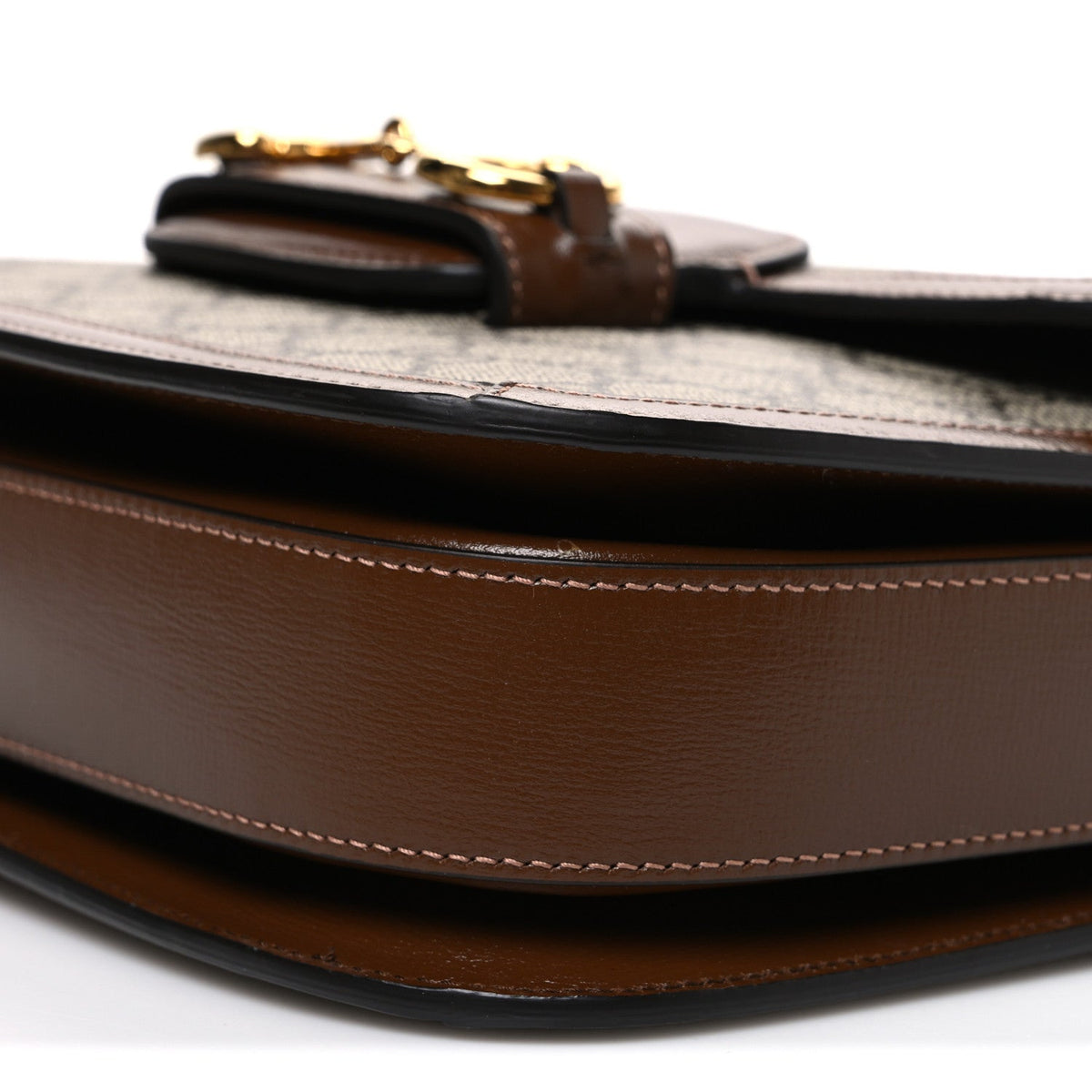 GG Supreme Monogram Horsebit 1955 Shoulder Bag Beige Brown Sugar