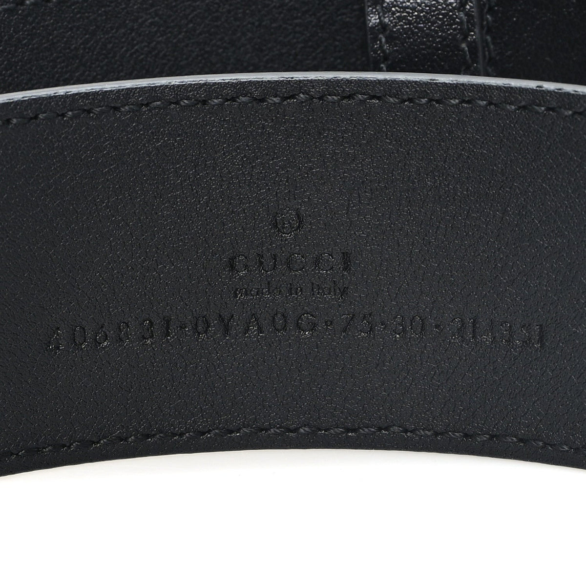 Plutone Calfskin Double G 40mm Belt 75 30 Black