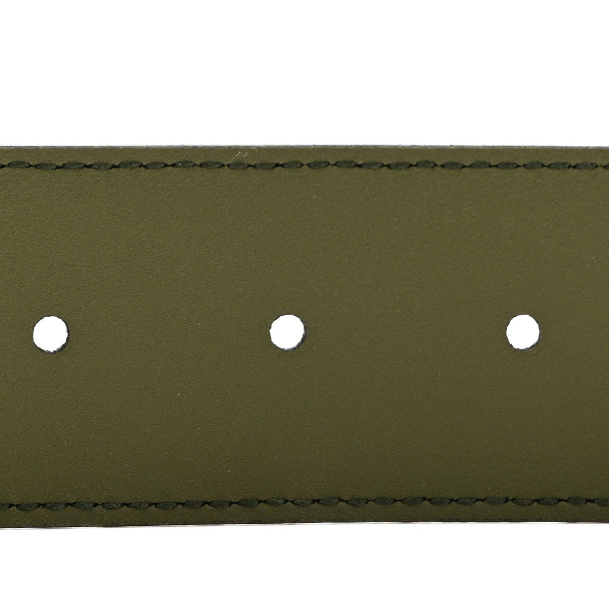 Azalea Calfskin Enamel Monochrome Double G 40mm Belt 75 30 Military Wood