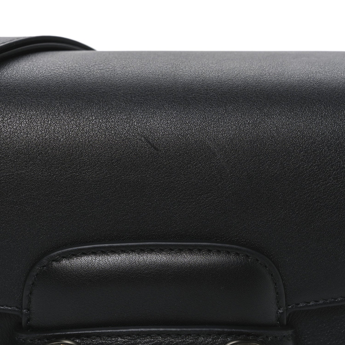Ciny Lux Calfskin Horsebit 1955 Soft Small Shoulder Bag Black