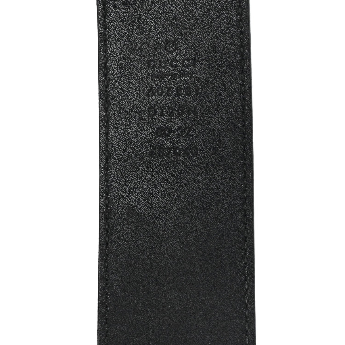 Textured Calfskin Double G 40mm Belt 80 32 Black
