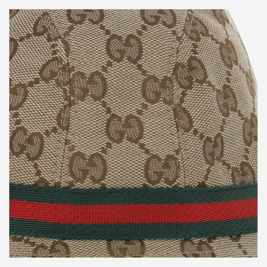 Gucci 411790 GG Monogram Bucket Hat — Beige
